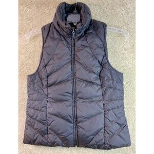 Kenneth Cole Reaction Small Black Full Zip Down Filled Vest Women's